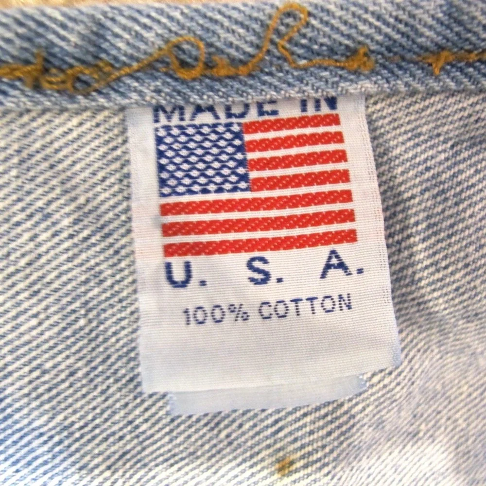 Vintage Style 90s Blue Denim Embossed Apron Made in USA Mailhandlers Local‎ 307